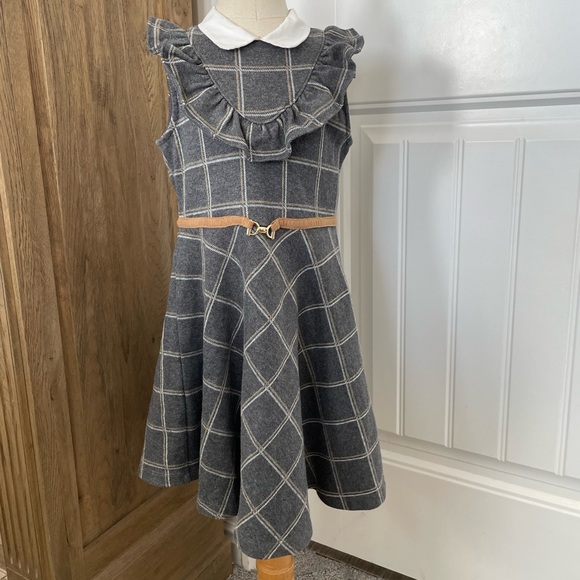 Janie and Jack Other - EUC Janie and Jack Gray Windowpane Print Ponte Dress